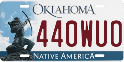 OK license plate 440WUO