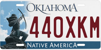 OK license plate 440XKM