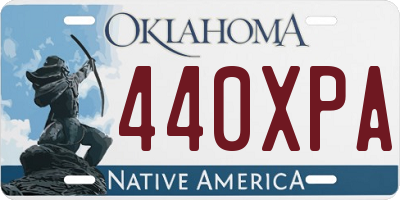 OK license plate 440XPA