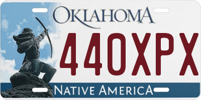 OK license plate 440XPX