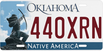 OK license plate 440XRN