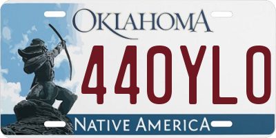 OK license plate 440YLO