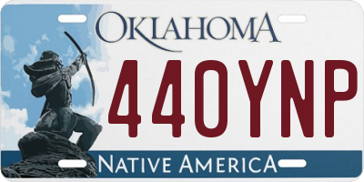 OK license plate 440YNP