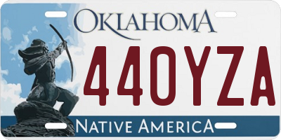 OK license plate 440YZA
