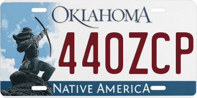 OK license plate 440ZCP