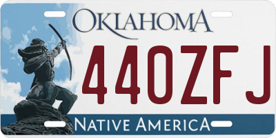 OK license plate 440ZFJ