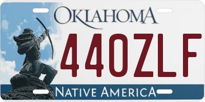 OK license plate 440ZLF
