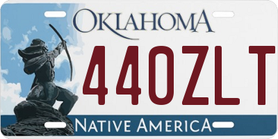 OK license plate 440ZLT