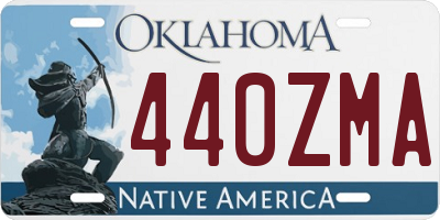 OK license plate 440ZMA
