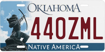 OK license plate 440ZML