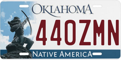 OK license plate 440ZMN
