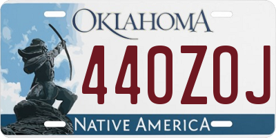 OK license plate 440ZOJ