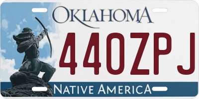 OK license plate 440ZPJ