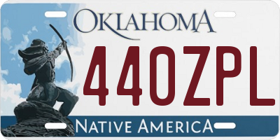OK license plate 440ZPL