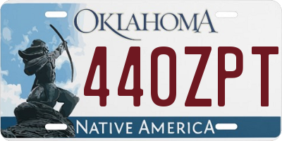 OK license plate 440ZPT