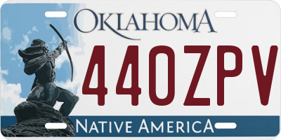 OK license plate 440ZPV