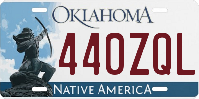 OK license plate 440ZQL