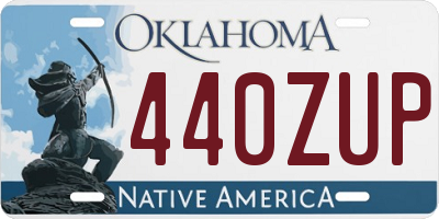 OK license plate 440ZUP