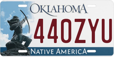 OK license plate 440ZYU