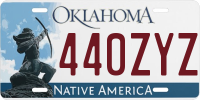 OK license plate 440ZYZ