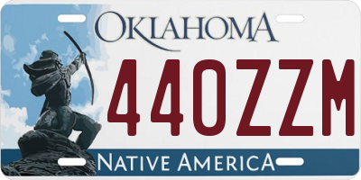 OK license plate 440ZZM