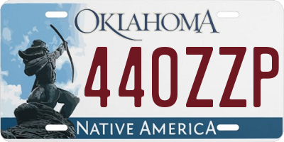 OK license plate 440ZZP