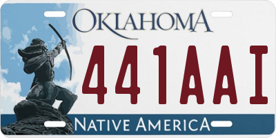 OK license plate 441AAI