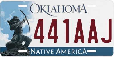 OK license plate 441AAJ