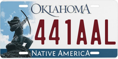 OK license plate 441AAL