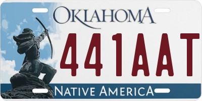 OK license plate 441AAT