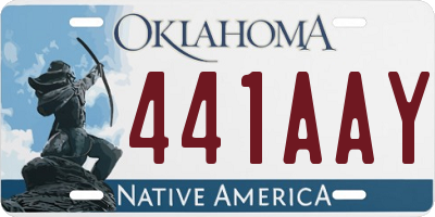 OK license plate 441AAY