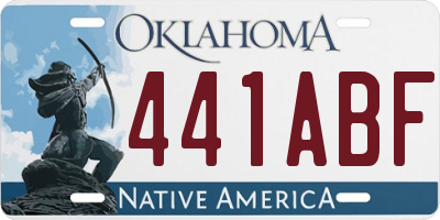 OK license plate 441ABF
