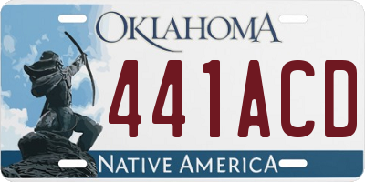 OK license plate 441ACD