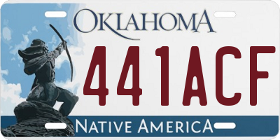 OK license plate 441ACF