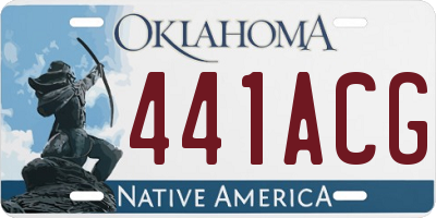 OK license plate 441ACG