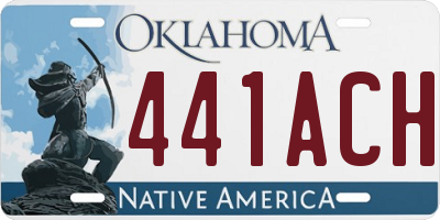 OK license plate 441ACH