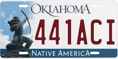 OK license plate 441ACI