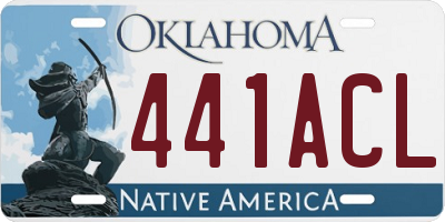 OK license plate 441ACL