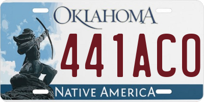 OK license plate 441ACO