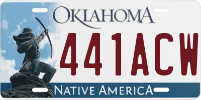 OK license plate 441ACW