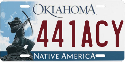 OK license plate 441ACY