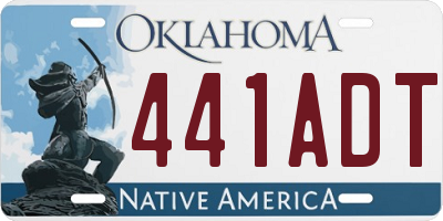 OK license plate 441ADT