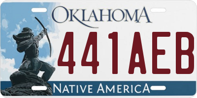 OK license plate 441AEB