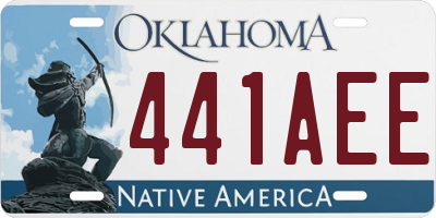 OK license plate 441AEE