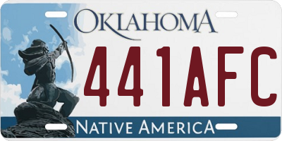 OK license plate 441AFC