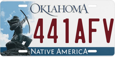 OK license plate 441AFV