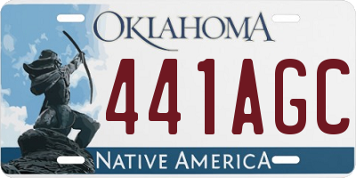 OK license plate 441AGC