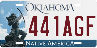 OK license plate 441AGF