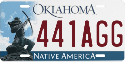 OK license plate 441AGG