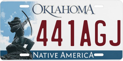 OK license plate 441AGJ